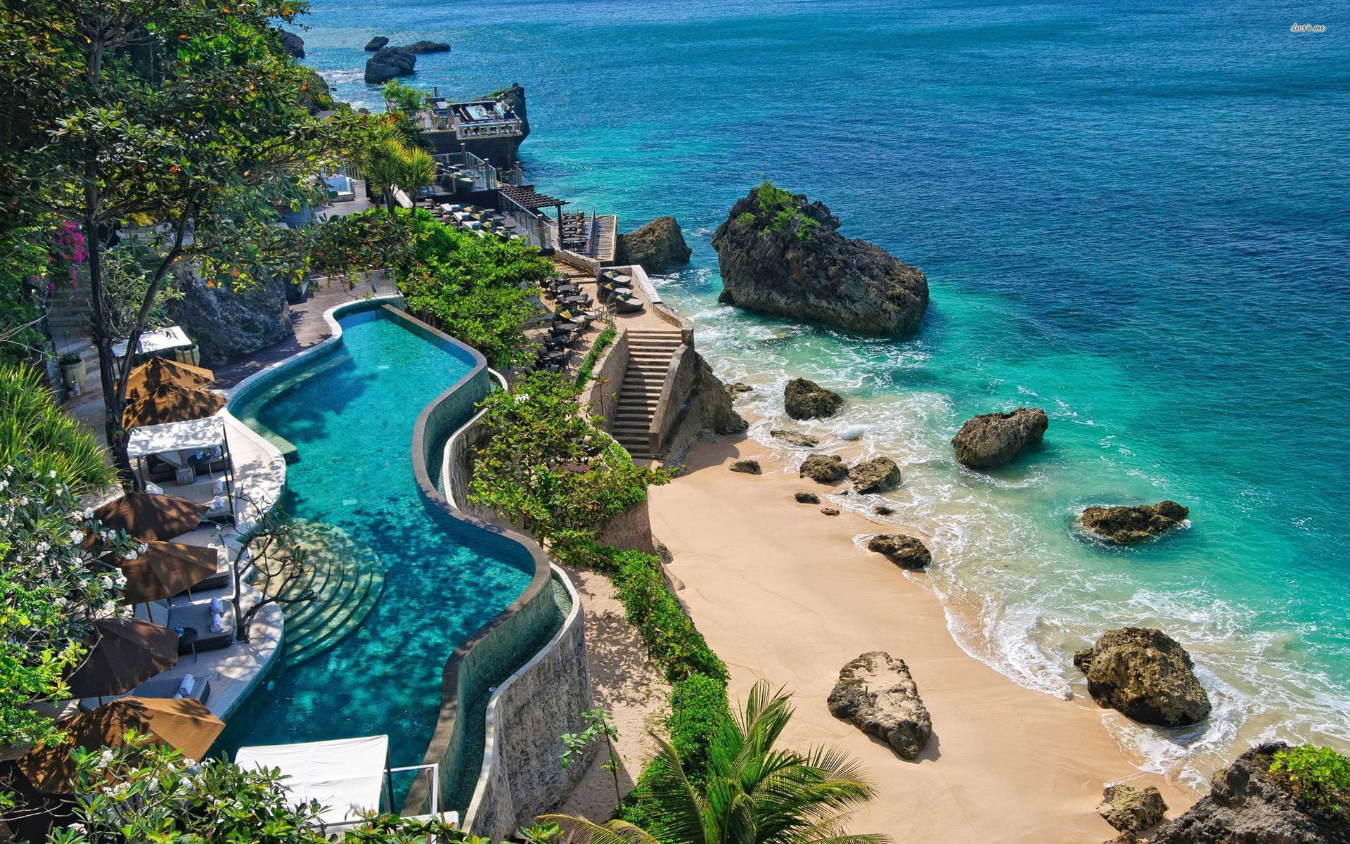 Tropical coastline in Indonesia