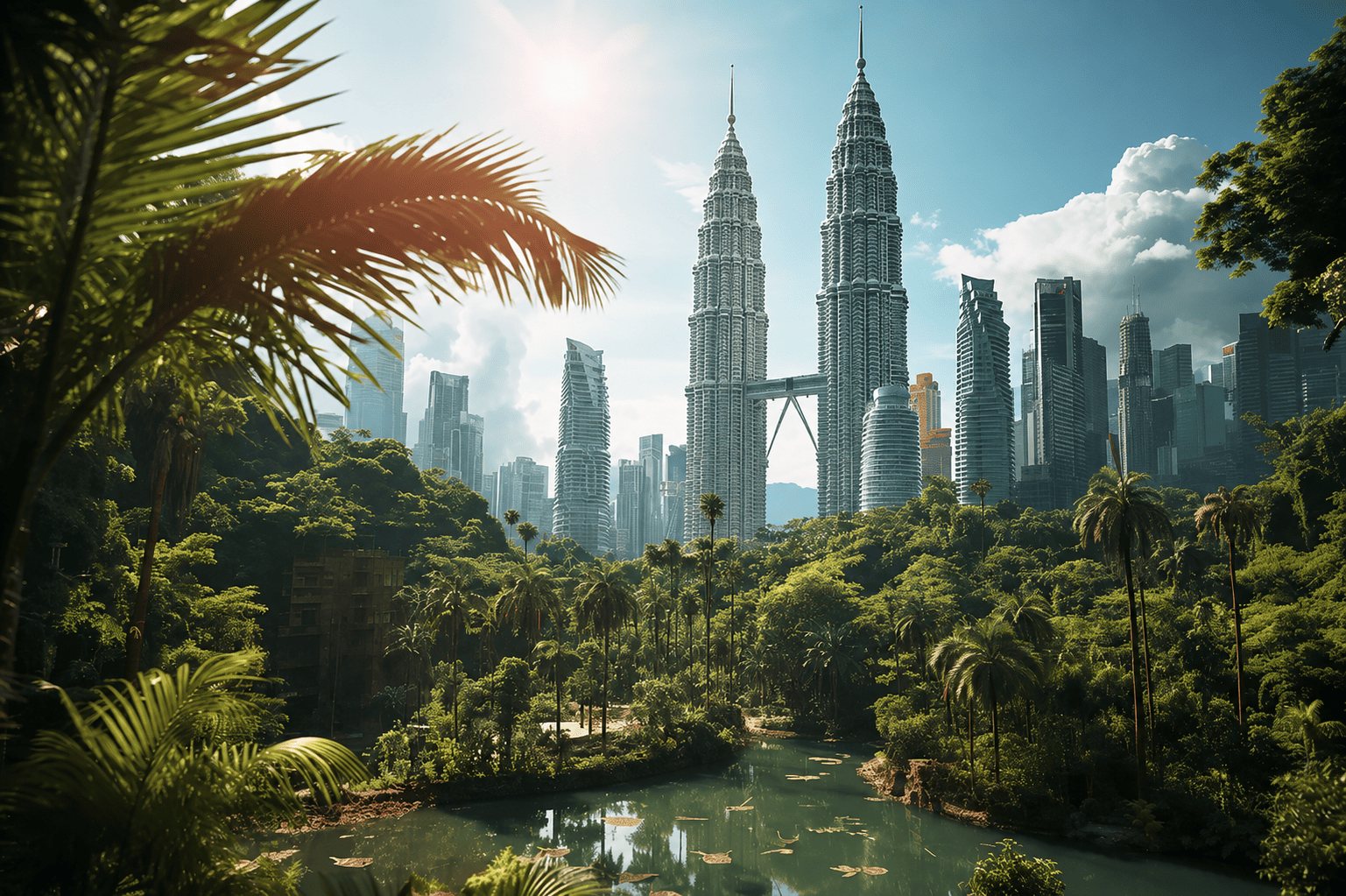 Kuala Lumpur skyline at sunset