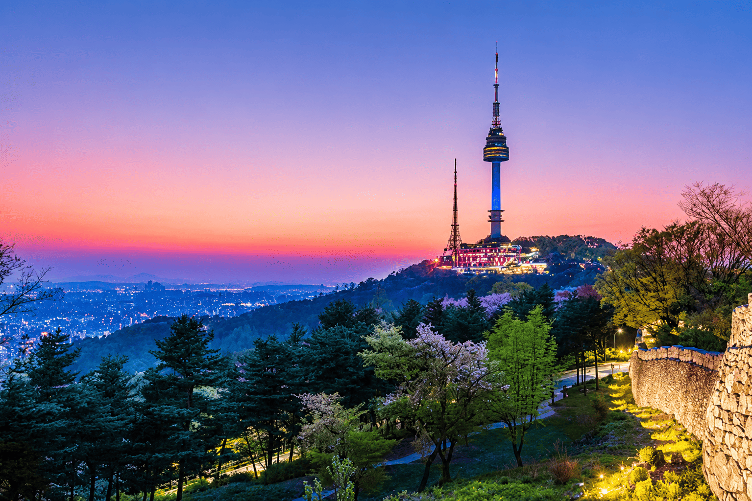 Seoul skyline at night, South Korea